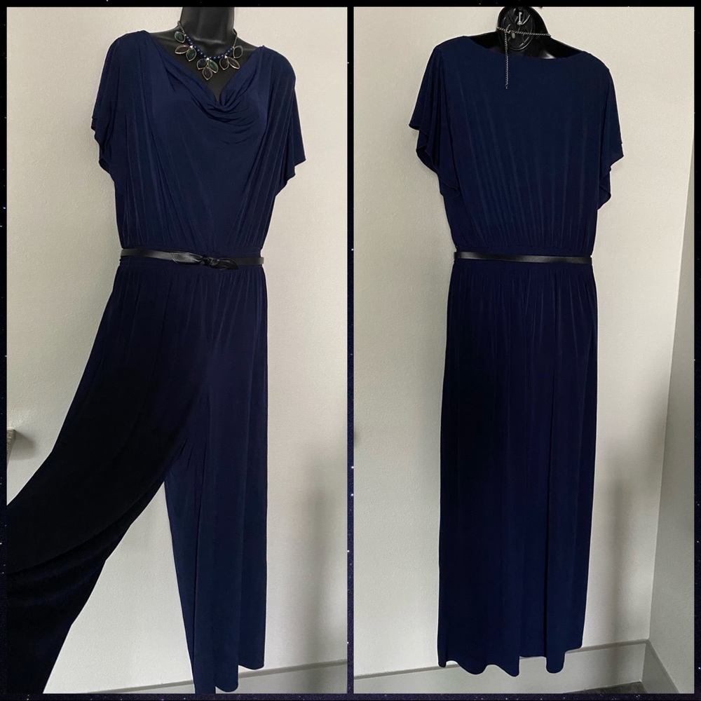 ABG Woman Navy Jumpsuit - Size 1X